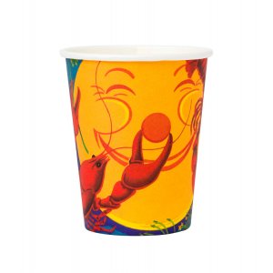 Pappbecher - Krabbenmotiv - 8er-Pack (250 ml) Pappbecher - Krabbenmotiv - 8er-Pack (250 ml)