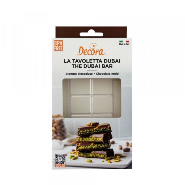 Schokoladenform - Decora - Dubai Chocolate Single Bar - 7x15 cm
