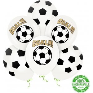 Luftballons - �ko - Fu�ball - 6er-Pack