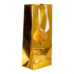 Geschenktüte - Flasche - Goldmetallic Geschenktüte - Flasche - Goldmetallic