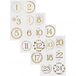 Aufkleber - Kalenderzahlen - Gold Aufkleber - Kalenderzahlen - Gold