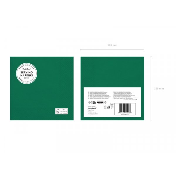 Papierservietten - Dunkelgrün Papierservietten - Dunkelgrün