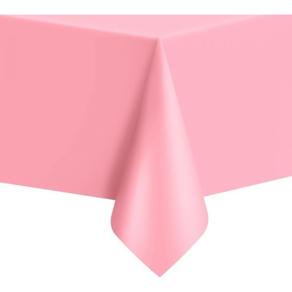 Tischdecke - Kunststoff - Hellrosa - ca. 1,4 x 2,7 m Tischdecke - Kunststoff - Hellrosa - ca. 1,4 x 2,7 m