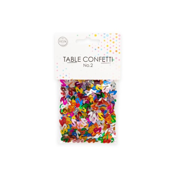 Tischkonfetti - Nummer 2 - Metallic-Farbmix - 14 g Tischkonfetti - Nummer 2 - Metallic-Farbmix - 14 g