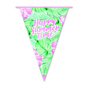 Flaggengirlande - Fröhliche Sommerzeit - 20 x 30 cm Flaggen - 10 m Flaggengirlande - Fröhliche Sommerzeit - 20 x 30 cm Flaggen - 10 m