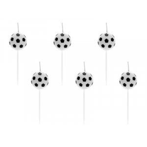 Geburtstagskerzen/Kuchenkerzen - Fußbälle - 2,5 cm - 6er-Pack Geburtstagskerzen/Kuchenkerzen - Fußbälle - 2,5 cm - 6er-Pack