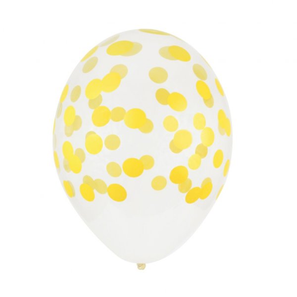 Luftballons - Bedrucktes Konfetti - Gelb - 5er-Pack Luftballons - Bedrucktes Konfetti - Gelb - 5er-Pack