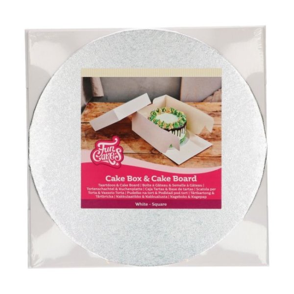 Kuchenbox mit Kuchenplatte - 25 x 25 x 25 cm - FunCakes Kuchenbox mit Kuchenplatte - 25 x 25 x 25 cm - FunCakes