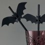Strohhalme - Schwarz mit Fledermäusen - 16er-Pack Strohhalme - Schwarz mit Fledermäusen - 16er-Pack