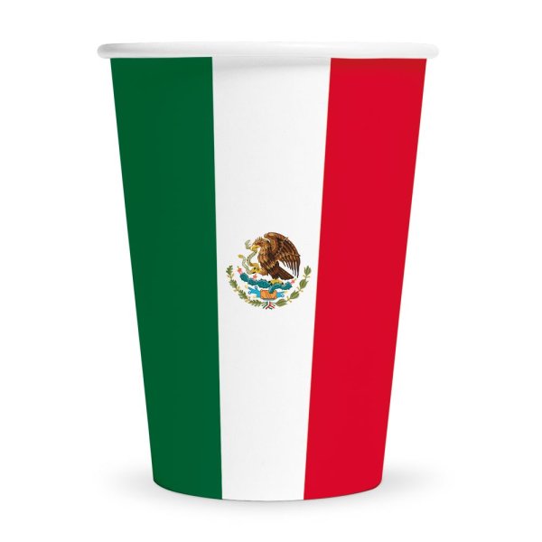 Pappbecher - Mexiko - 210 ml - 8er-Packung Pappbecher - Mexiko - 210 ml - 8er-Packung