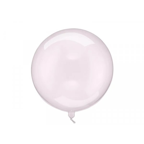 Runder Ballon - Transparentes Rosa - 40 cm Runder Ballon - Transparentes Rosa - 40 cm