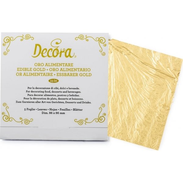 Essbares Blattgold - Decora - 5er-Pack Essbares Blattgold - Decora - 5er-Pack
