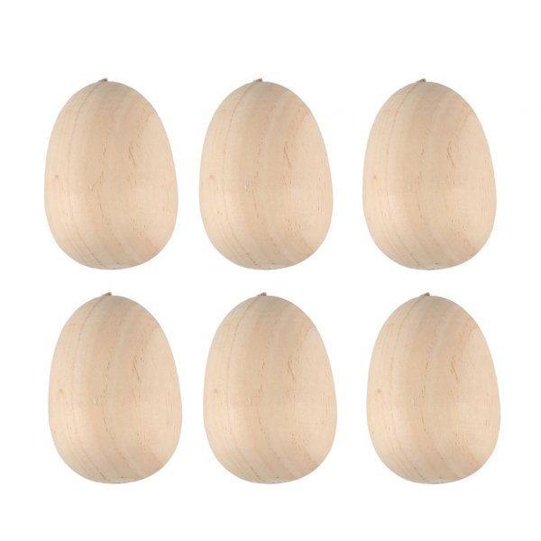 Ostereier - Holz - 6er-Pack