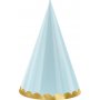 Partyhte - Pastellmischung mit Goldbesatz - 6er-Pack