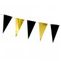 Wimpelgirlande - Mini - Schwarz & Gold - 2,1 m Wimpelgirlande - Mini - Schwarz & Gold - 2,1 m