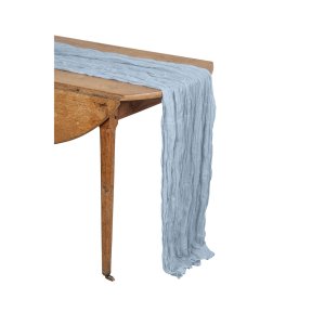 Tischläufer aus Stoff - Hellblau - 90 cm x 3 m Tischläufer aus Stoff - Hellblau - 90 cm x 3 m
