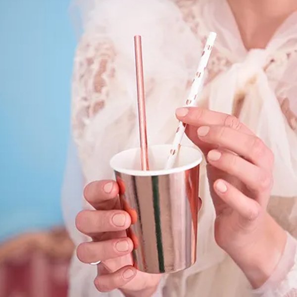 Strohhalme - Herzen - Roségold - 10 Stk Strohhalme - Herzen - Roségold - 10 Stk