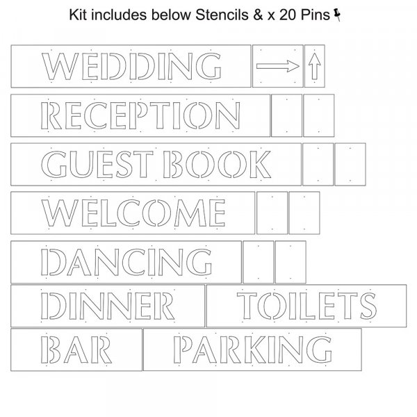 Schablonenset - Wörter Schablonenset - Wörter