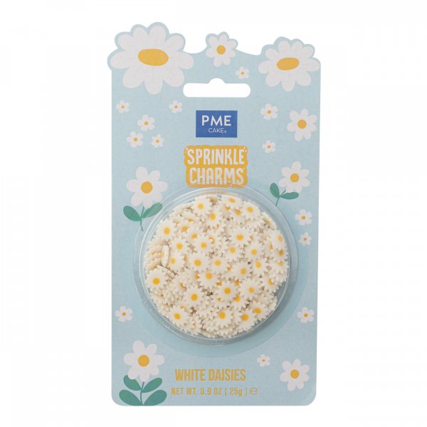 Streusel - Blumen/Gänseblümchen - Weiß/Gelb - PME - 25 g Streusel - Blumen/Gänseblümchen - Weiß/Gelb - PME - 25 g