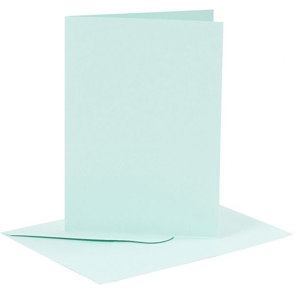 Einladungskarten - 6er-Pack - Hellblau