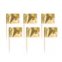 Cocktailfähnchen - Goldmetallic - 50er-Packung Cocktailfähnchen - Goldmetallic - 50er-Packung