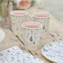 Pappbecher - Blumenmuster - 8er-Pack