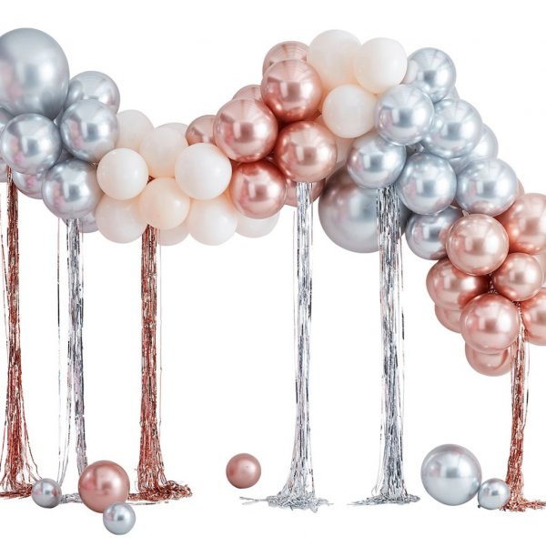 Ballonbogen mit Luftschlangen - Metallics Ballonbogen mit Luftschlangen - Metallics
