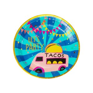 Pappteller - Taco-Party - 23 cm - 8er-Pack Pappteller - Taco-Party - 23 cm - 8er-Pack