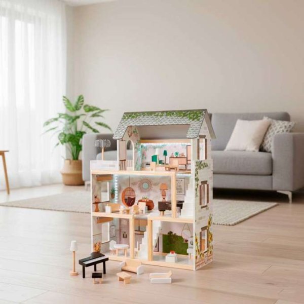 Puppenschrank LULILO FLORO Boho mit LED-Beleuchtung, 78 cm, Holz Puppenschrank LULILO FLORO Boho mit LED-Beleuchtung, 78 cm, Holz