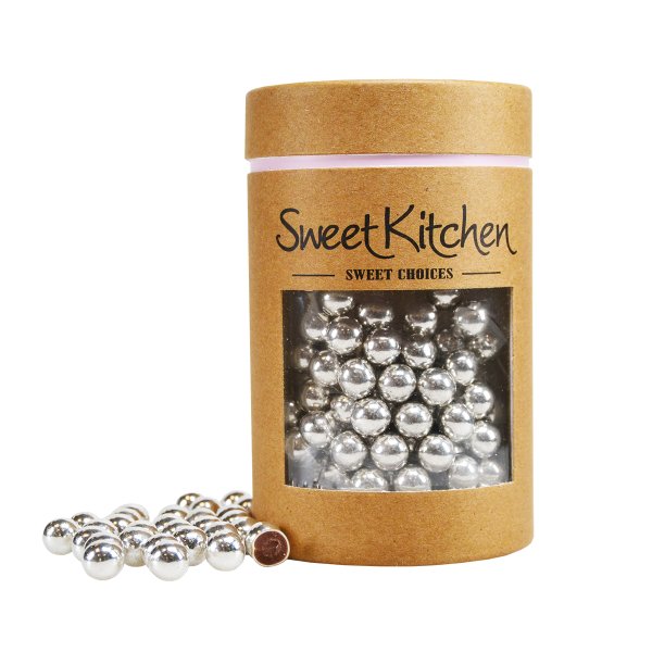 Schokoladenkugeln - Silber - Durchmesser ca. 1 cm - SweetKitchen - 70 g Schokoladenkugeln - Silber - Durchmesser ca. 1 cm - SweetKitchen - 70 g