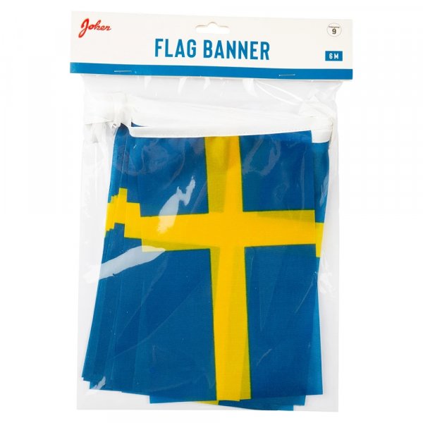 Flaggengirlande - Schweden - 6 Meter Flaggengirlande - Schweden - 6 Meter