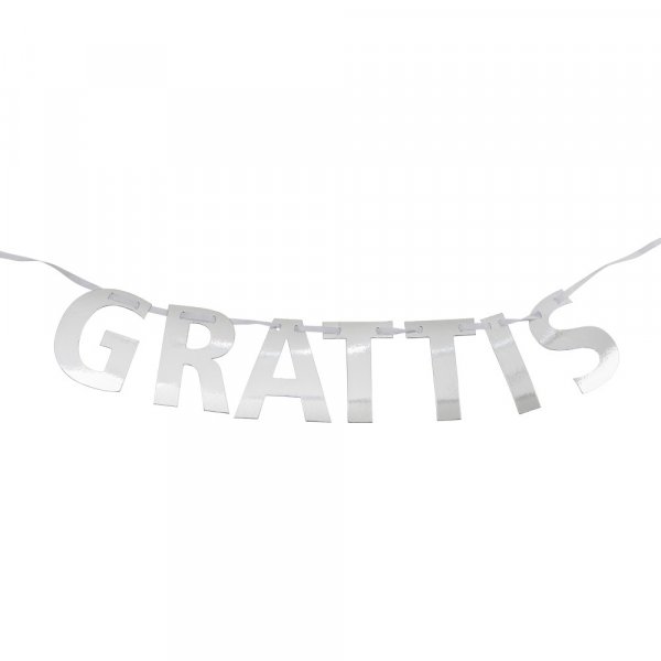 Girlande - Herzlichen Glckwunsch - Silber