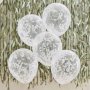 Konfetti-Luftballons - Hey Baby - Botanical Baby - 5er-Pack