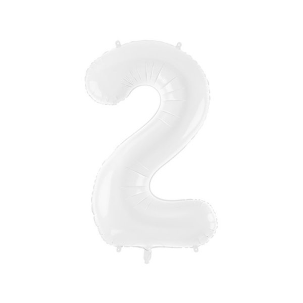 Zahlenballons weiß, 86 cm - 1 Zahlenballons weiß, 86 cm - 1