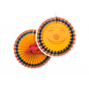 Papierfächer - Krabbenmotiv - 2er-Pack (40 cm) Papierfächer - Krabbenmotiv - 2er-Pack (40 cm)