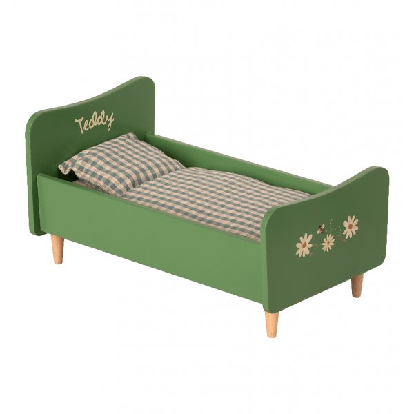 Maileg Bett - Staubgr�n - Teddy Papa