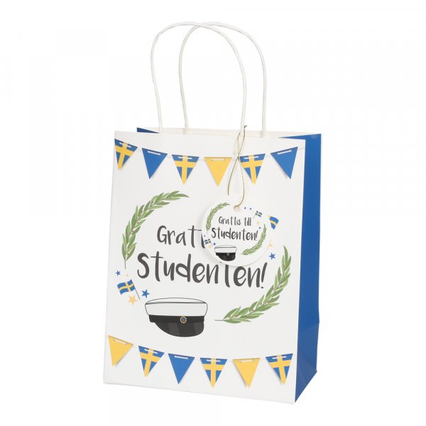 Geschenktüte - 17,5 x 23 cm - Herzlichen Glückwunsch an den Absolventen! Geschenktüte - 17,5 x 23 cm - Herzlichen Glückwunsch an den Absolventen!