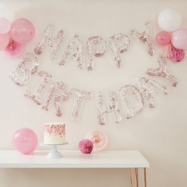 Ballongirlande - Konfetti - Alles Gute zum Geburtstag