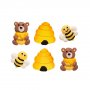 Zuckerdekorationen - Bienen/Honig/Teddybären - Decora - 6 Stück Zuckerdekorationen - Bienen/Honig/Teddybären - Decora - 6 Stück