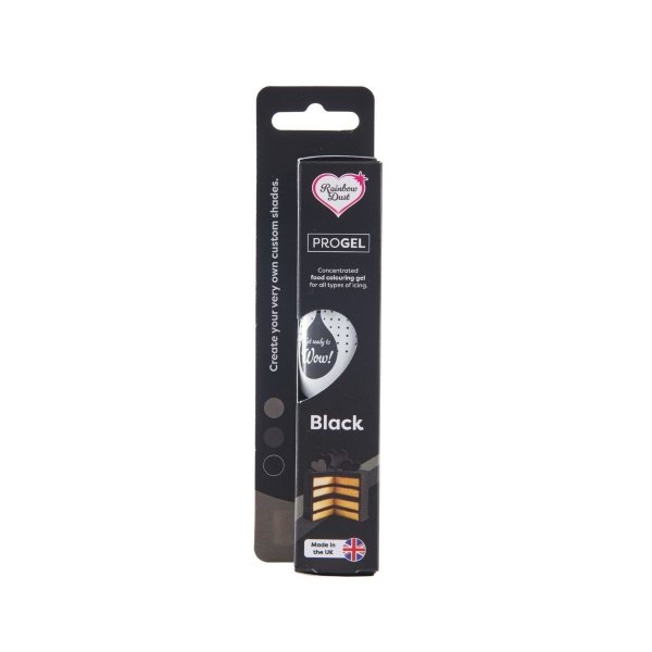 Pastenfarbe - Schwarz - 25 g - Progel - Regenbogenstaub Pastenfarbe - Schwarz - 25 g - Progel - Regenbogenstaub