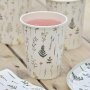 Pappbecher - Blumenmuster - 8er-Pack
