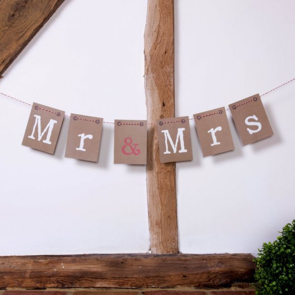 Girlande - Mr & Mrs - Genau mein Typ - Zweiteilig Girlande - Mr & Mrs - Genau mein Typ - Zweiteilig