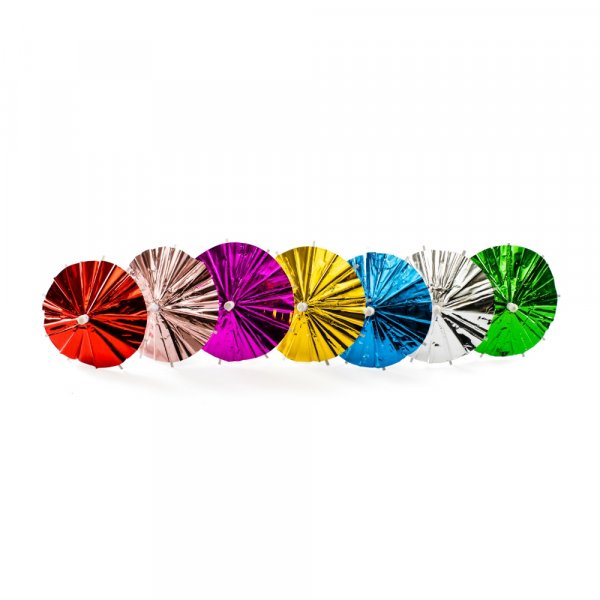 Getr�nkeschirm - Metallic-Mehrfarbig - 10er-Packung