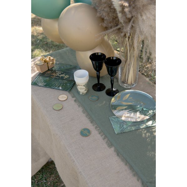 Tischdecke aus Jutestoff - 120 x 220 cm