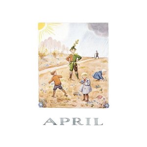 Monatskarte - April - Elsa Beskow Monatskarte - April - Elsa Beskow