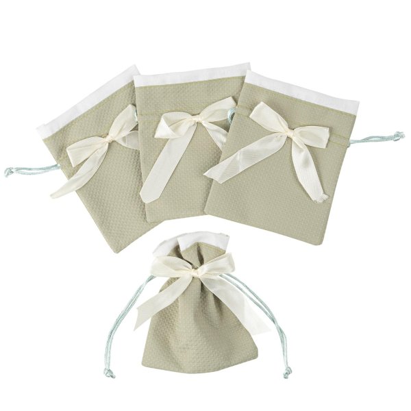 Stoffbeutel mit Schleifen - Grün - 4er-Pack Stoffbeutel mit Schleifen - Grün - 4er-Pack