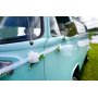 Autodekoration - Wei�er T�ll mit Rosen und Bl�ttern - 1,7 m