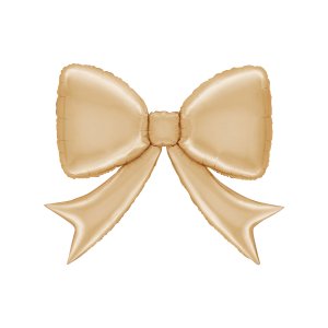 Folienballon - Weißgoldene Schleife - 104 cm Folienballon - Weißgoldene Schleife - 104 cm