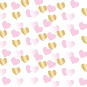 Konfetti - Herzen - Rosa/Gold Konfetti - Herzen - Rosa/Gold
