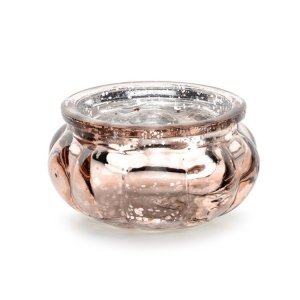 Kerzenhalter aus Glas - Roségold - 1 Stück. Kerzenhalter aus Glas - Roségold - 1 Stück.